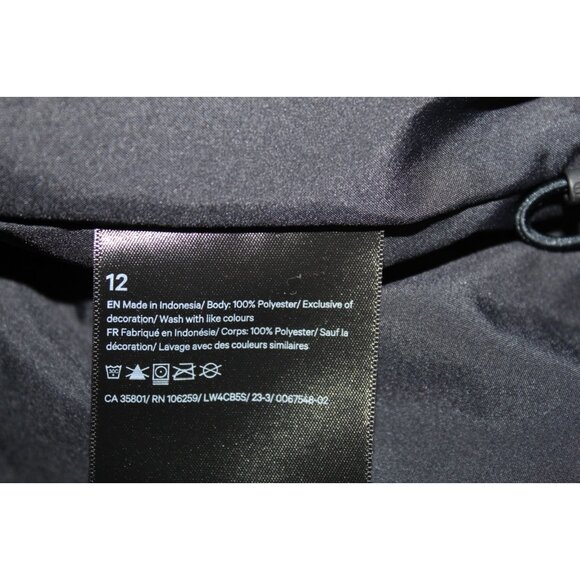 Lululemon Lightweight Cinch-Waist Hooded Rain Jacket Black Women Size 12 worn 2x - Picture 11 of 12